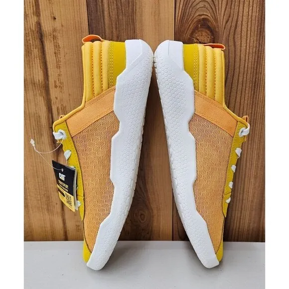 Caterpillar Hex CAT Yellow White Sole Women's Shoes Size 8