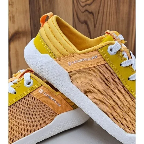 Caterpillar Hex CAT Yellow White Sole Women's Shoes Size 8