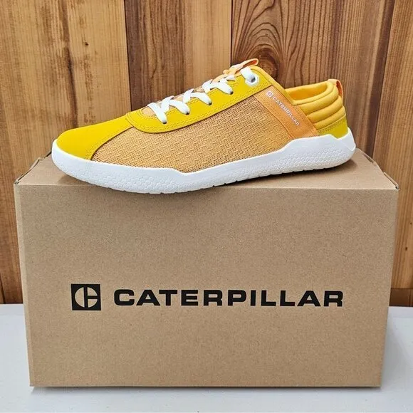 Caterpillar Hex CAT Yellow White Sole Women's Shoes Size 8