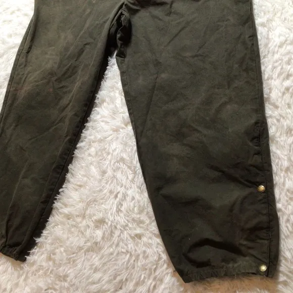C.C. Filson Foul Weather Rain Pants Cover Cloth Oil Finish Tin Wind Repellent XL