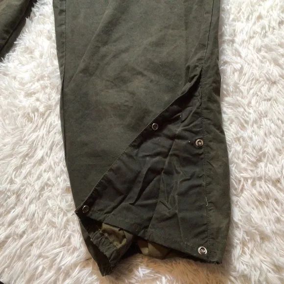 C.C. Filson Foul Weather Rain Pants Cover Cloth Oil Finish Tin Wind Repellent XL
