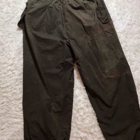 C.C. Filson Foul Weather Rain Pants Cover Cloth Oil Finish Tin Wind Repellent XL