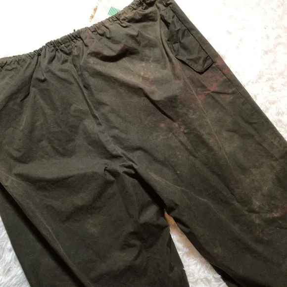 C.C. Filson Foul Weather Rain Pants Cover Cloth Oil Finish Tin Wind Repellent XL