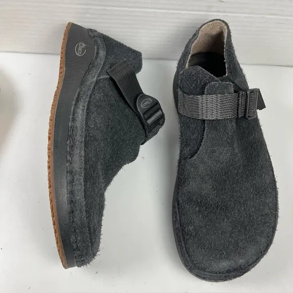 Chaco Paonia Suede Clogs Black Gray Shoes Mens Size 10