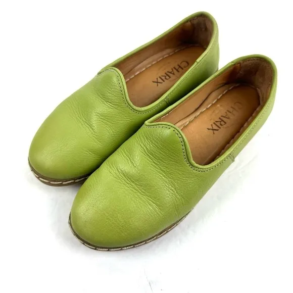 Charix Shoes 35 Pistachio Lime Green Loafer Slip On Womens Comfort