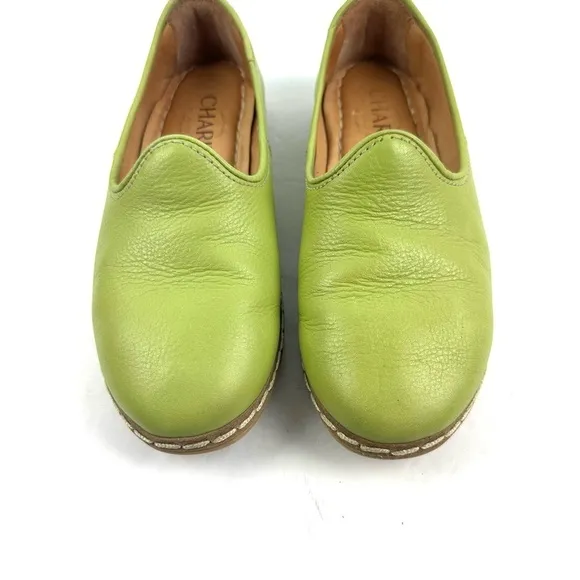 Charix Shoes 35 Pistachio Lime Green Loafer Slip On Womens Comfort