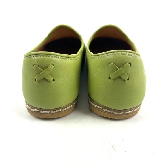Charix Shoes 35 Pistachio Lime Green Loafer Slip On Womens Comfort