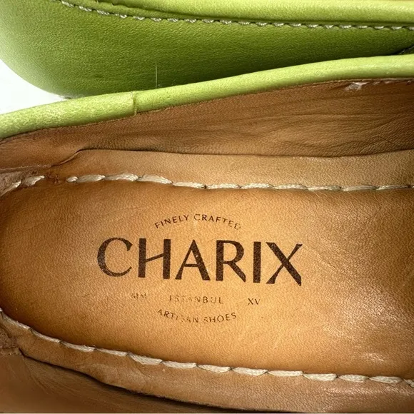 Charix Shoes 35 Pistachio Lime Green Loafer Slip On Womens Comfort