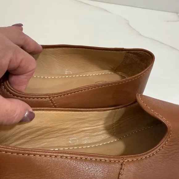 Charix Slip-On Loafer Shoes Handmade Leather Comfort Camel Womens 46 / US 14
