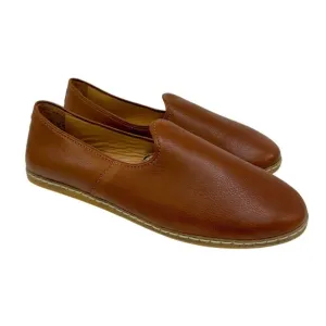 Charix Slip-On Loafer Shoes Handmade Leather Comfort Camel Womens 46 / US 14