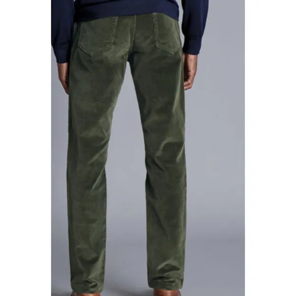 Charles Tyrwhitt 5-Pocket Corduroy Pants - Olive Green, Size 32 X 30​​​​​​​​
