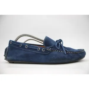 Charles Tyrwhitt Blue Suede  Men's Size 9 Loafers Leather Soles Comfort Shoes