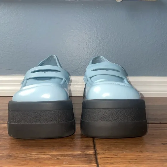 CHUNKY PLATFORM y2k LOAFERS KPOP ITZY HEELS CHARLES KEITH RAINIER PENNY LOAFERS