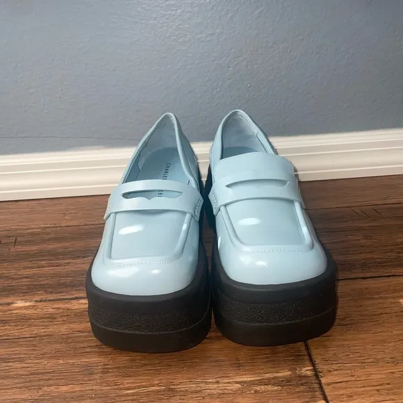 CHUNKY PLATFORM y2k LOAFERS KPOP ITZY HEELS CHARLES KEITH RAINIER PENNY LOAFERS