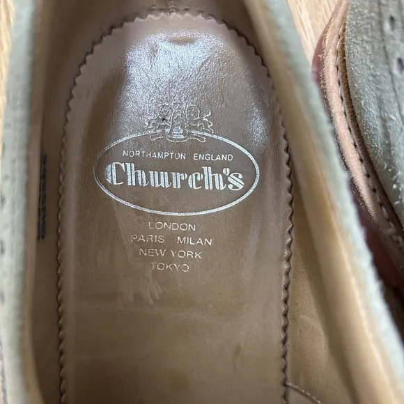 Church's Size 11 Lace-up Shoes ORBY Stone‎ New Former