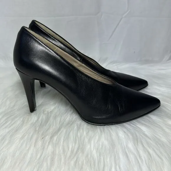 Cinq Amsterdam Black Kid Leather Heels S 36/US 5.5