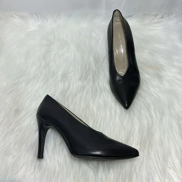 Cinq Amsterdam Black Kid Leather Heels S 36/US 5.5