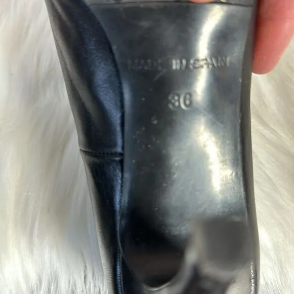 Cinq Amsterdam Black Kid Leather Heels S 36/US 5.5