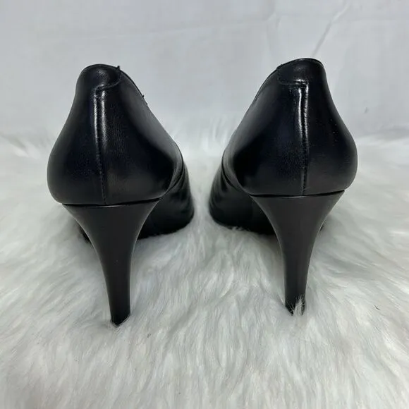 Cinq Amsterdam Black Kid Leather Heels S 36/US 5.5