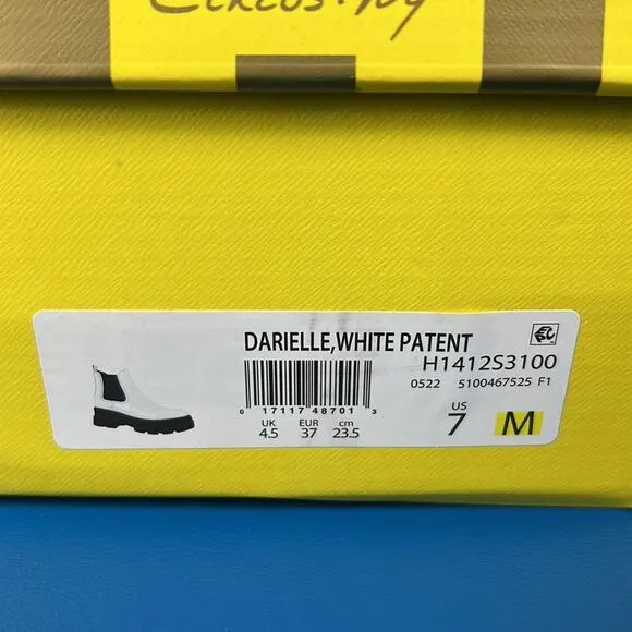 Circus By Sam Edelman Women's Darielle Lug-Sole - White Patent - 7 - New in box