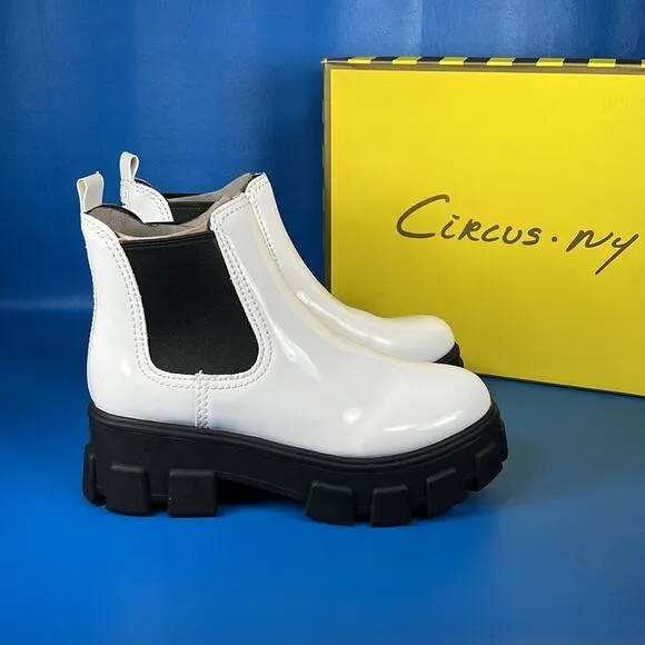 Circus By Sam Edelman Women's Darielle Lug-Sole - White Patent - 7 - New in box