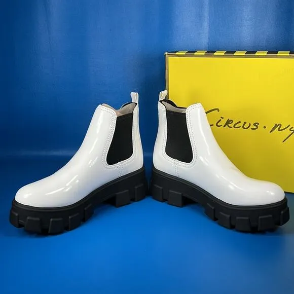 Circus By Sam Edelman Women's Darielle Lug-Sole - White Patent - 7 - New in box