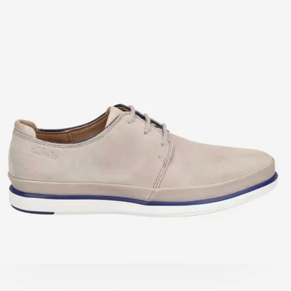 Clark Men's Bratton Lace Sand Combi Casual Shoes Size 10.5M