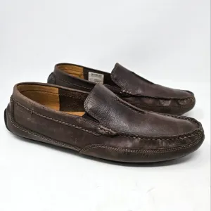 Clarks Ashmont Race Driving Loafers Mens Size 10.5 Brown Leather Shoes Moccasin
