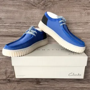Clarks Blue Loafers with Textured Sole Torhill LoNavy Combi Blue Slip-On 12