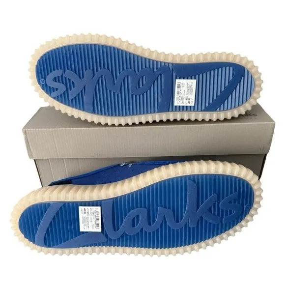 Clarks Blue Loafers with Textured Sole Torhill LoNavy Combi Blue Slip-On 12