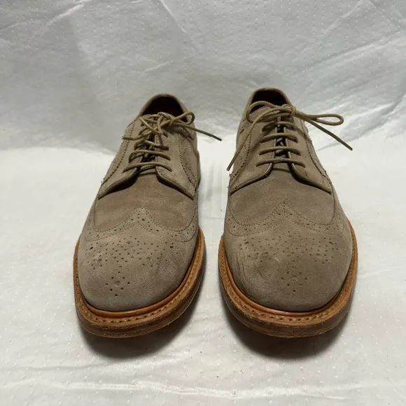 Clarks mens dress shoes, Goodyear welt, Sand Suede, wingtip Oxford Shoes