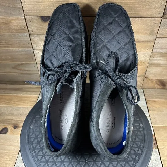 Clarks Mens Size US 10.5 Shacre II Step Black Casual Moccasin Shoes Lace Up NEW
