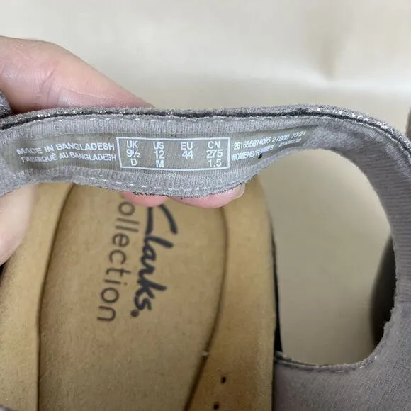 Clarks Merliah Sheryl Women Sz 12 M Tan Leather Flower Strappy Sandal Shoe w/tag