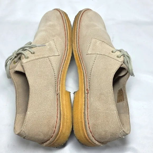 Clarks Original Desert Khan Tan Soft Leather Comfort Oxfords Men's Size 7
