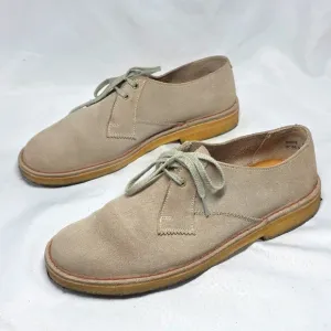 Clarks Original Desert Khan Tan Soft Leather Comfort Oxfords Men's Size 7
