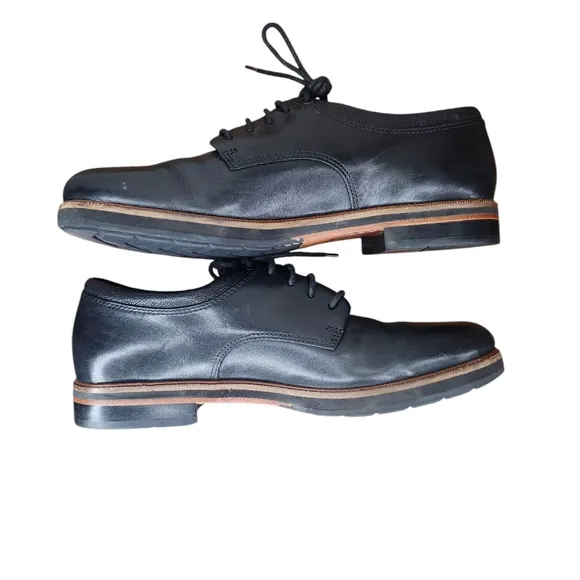 Clarks Original Women Leather Black Oxford Shoes (7)