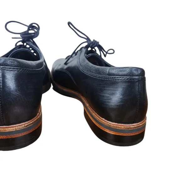 Clarks Original Women Leather Black Oxford Shoes (7)