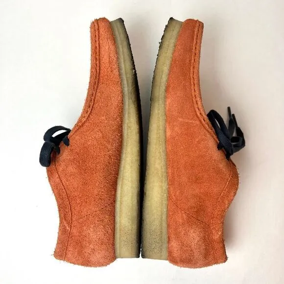 Clarks Originals Wallabee Suede Shoes in Burnt Orange Sz 9.5
