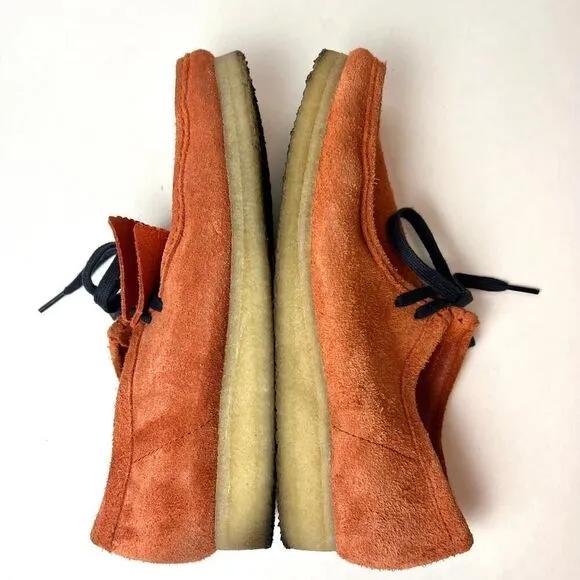 Clarks Originals Wallabee Suede Shoes in Burnt Orange Sz 9.5
