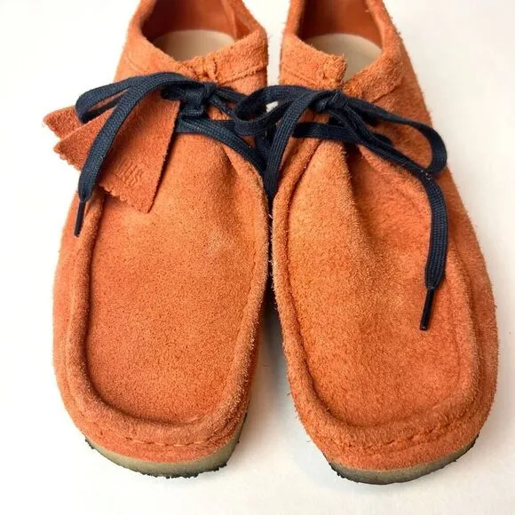 Clarks Originals Wallabee Suede Shoes in Burnt Orange Sz 9.5
