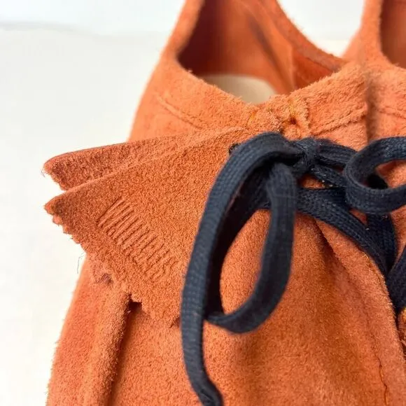 Clarks Originals Wallabee Suede Shoes in Burnt Orange Sz 9.5