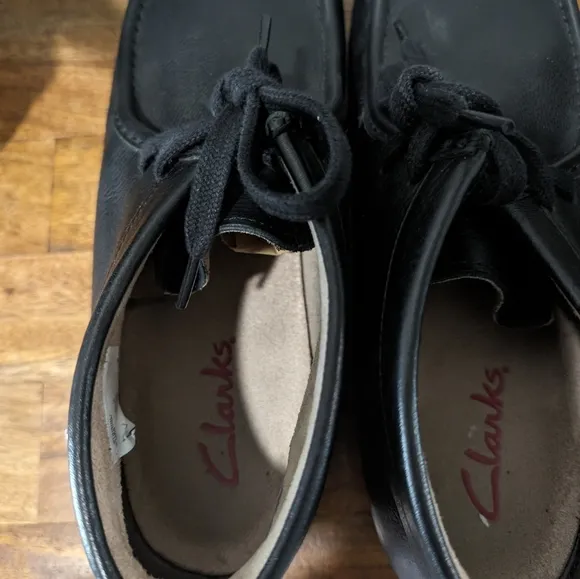 Clarks Stinson  Shoes Black 63362 leather‎  MEN SIZE 13M