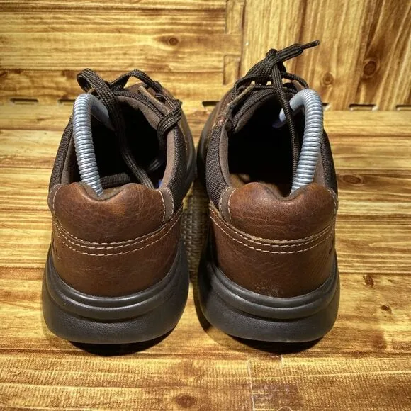 Clarks Men's Bradley Walk Brown Tumbled Leather Casual Shoes 7,5