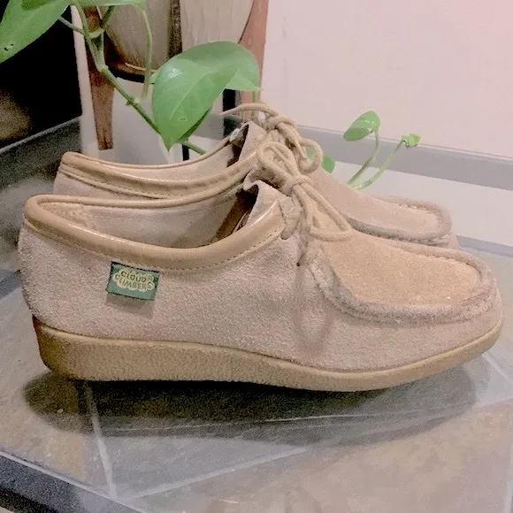 CLOUD CLIMBERS 70s Moc Toe Lace Up Shoes - VINTAGE