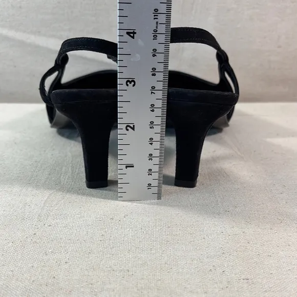 Coach Black Suede Slingback Shoes Size 8B