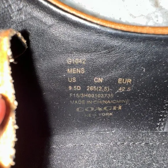 Coach leather dress shoes/loafers/oxford