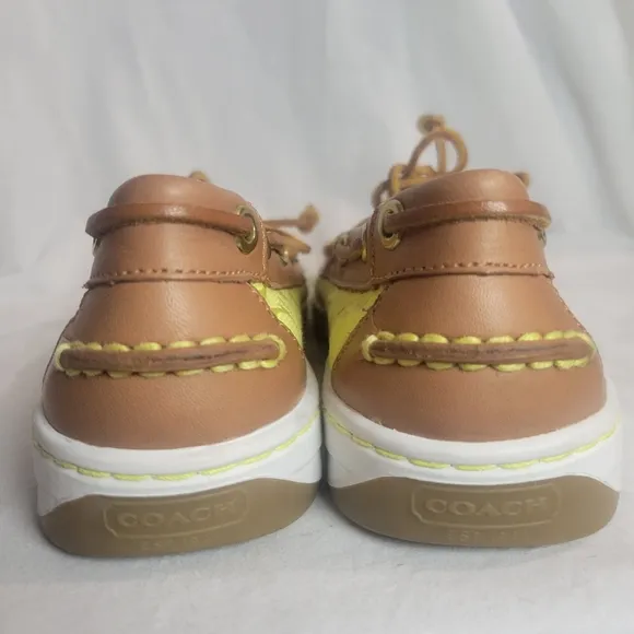 Coach Richelle Lime Boat Shoe Loafers Size 9