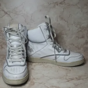 Coach Vintage Style Distress Women's White High-Top Sneakers New Size 10