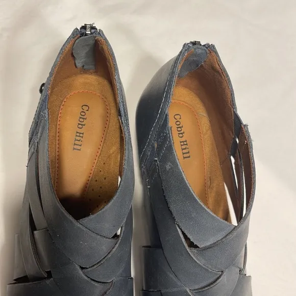 Cobb Hill Rockport Women’s Laurel Woven Bootie. Robin Egg Blue/Teal Size 9.5