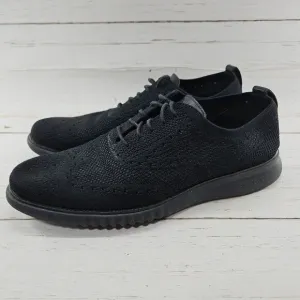 Cole Haan 2 ZeroGrand Stitchlite Wingtip‎ Oxford Men 12 Lazer Black Shoes C28527